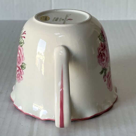 VTG Victorian Garden By MANN MCMLXXXII Hand Painted Ceramic 2.5 Measuring Cup - Picture 6 of 14